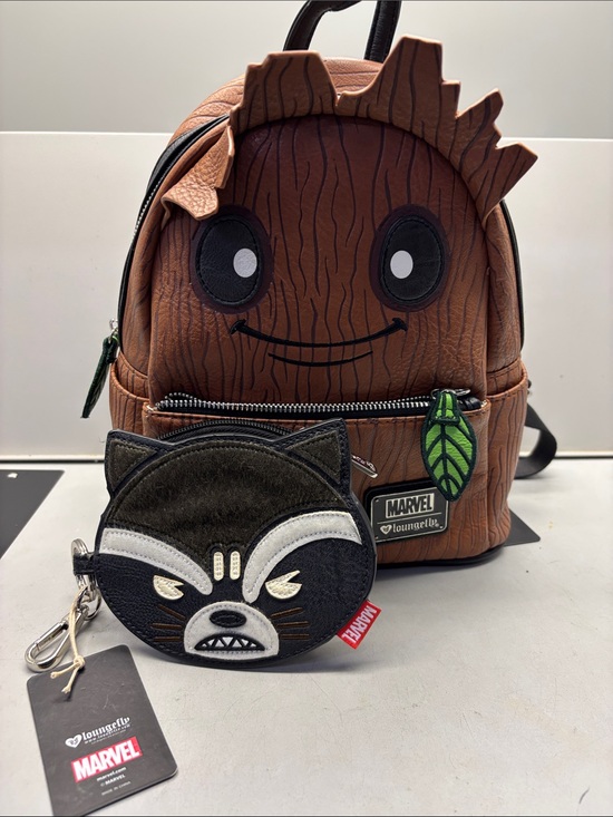 Marvel Handbags - 🧼Marvel Guardians Of The Galaxy Tree Stump Groot Mini Backpack Loungefly